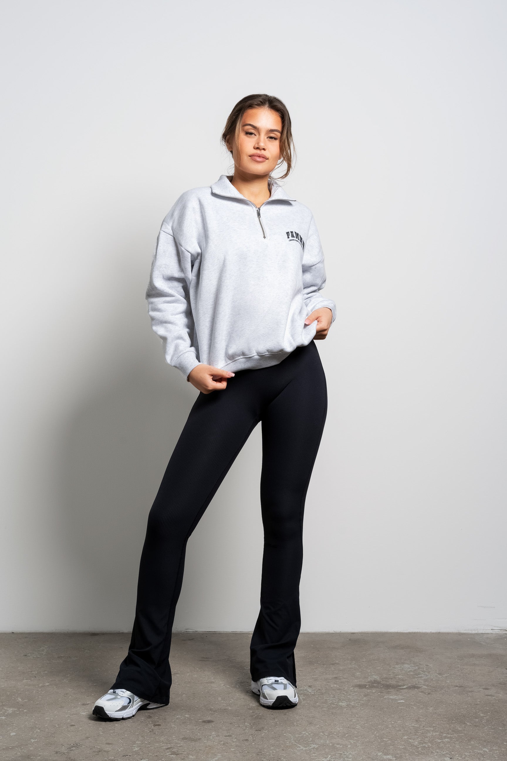 Grey Équilibre Sweat Half Zip - for dame - Famme - Sweatshirt