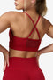 Red Scrunch Sports Bra - for dame - Famme - Sports Bra