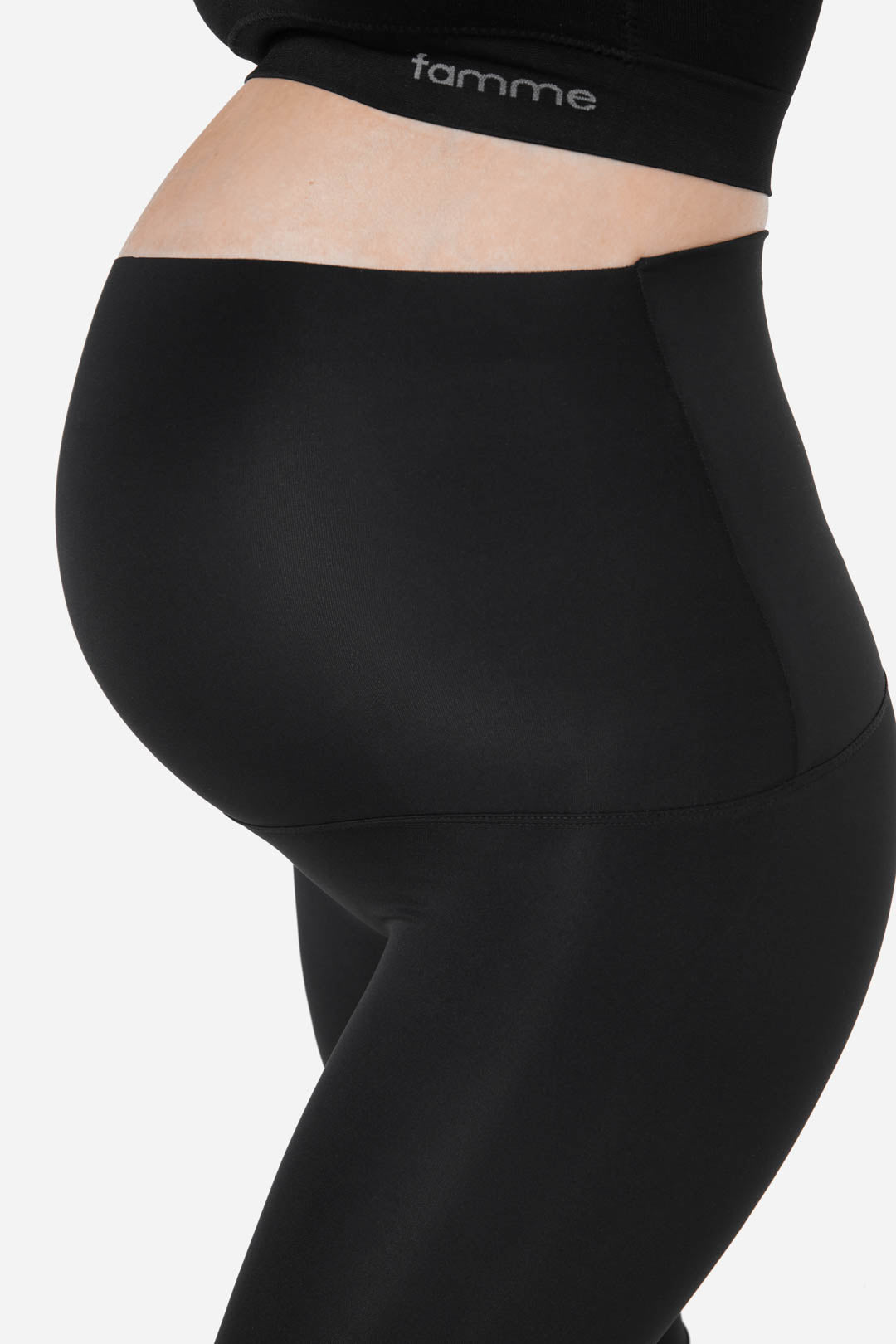 Black Flex Maternity Leggings - for dame - Famme - Leggings