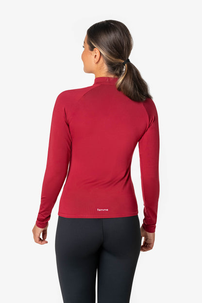 Red Essential Long Sleeve - for dame - Famme - Training Long Sleeve